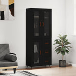 Highboard Black 69.5x34x180 cm Engineered Wood 3198570