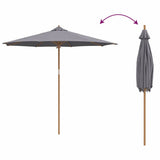 Garden Parasol Dark Grey 270 x 260 cm Bamboo 4108088