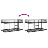 Bunk Bed without Mattress Black 100x200 cm Steel 4019879