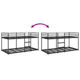 ZNTS Bunk Bed without Mattress Black 100x190 cm Steel 4019878