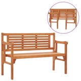 Foldable Bench Natural Solid eucalyptus wood 120 cm Foldable 47293