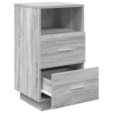 ZNTS Bedside Cabinets 2 pcs with 2 Drawers Grey Sonoma 36x36x68 cm 858589