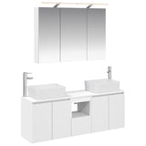Bathroom Cabinet Set 4 pcs White Engineered Wood 3406415