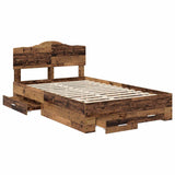 Bed Frame with Headboard Old Wood 120 x 200 cm Engineered Wood 3413218