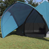 Teepee Tent 7-Person with Roof Blue and Grey 600 x 600 x 347 cm 42004015