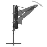 ZNTS Cantilever Garden Parasol with Steel Pole Anthracite 300 cm 44630