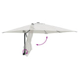 Garden Parasol Sand 248.5 x 247.5 x 160 cm Polyester and Steel 42003251