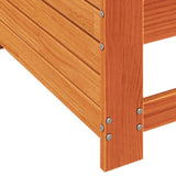 Garden Armrest Sofa with Cushion Wax Brown Solid Wood Pine 844922