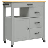 Kitchen Trolley MONZA 84x40x88.5 cm Solid Wood Pine 376110