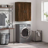 Wall Mounted Cabinet Brown Oak 69.5x34x90 cm Engineered Wood 830395