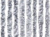 Fly Curtain White and Grey 100x230 cm Chenille 377376