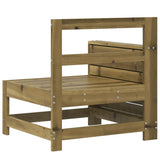 Garden Armrest Sofa with Side Table Impregnated Wood Pine 844882