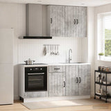 Kitchen Unit LUCCA 5 pcs Concrete Grey Engineered Wood 3438258