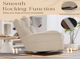 Corduroy Rocking Armchair - Beige T3398P424912