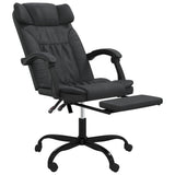 Reclining Office Chair Black Faux Leather 349815