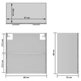Hanging Glass Cabinet Concrete grey Engineered wood Medium 802525