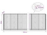 Gabion with 3.5 mm Wire and 5x10 cm Mesh 1100x50x150 cm 3462856