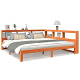 Bookcase Bed without Mattress Wax Brown 180x200 cm Solid Wood Pine 3324375