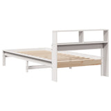 Bookcase Bed without Mattress White 100x200 cm Solid Wood Pine 855718