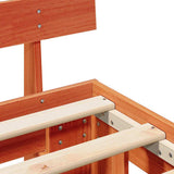 Bed Frame with Headboard Wax Brown 150 x 200 cm Solid Pine Wood 872439