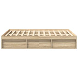 Bed Frame without Mattress Sonoma Oak 140x190 cm 3203903