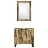 Bathroom Cabinet Set 2 pcs Natural Solid Mango Wood 3310042