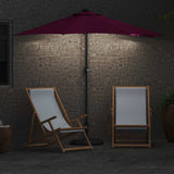 Garden Parasol Bordeaux Red 294 x 150 x 223 cm 42003263