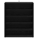 Shoe Cabinet Black Oak 60 x 35 x 70 cm Engineered Wood 862683
