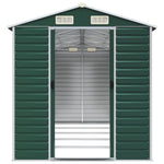 Garden Shed Green 191x470x198 cm Galvanised Steel 3188235