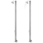 ZNTS Garden Shower with Brown Base 220 cm Stainless Steel 3070788