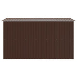 Garden Shed 257x298x178 cm Metal Brown 143343