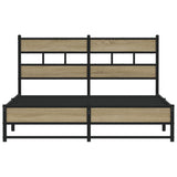 Metal Bed Frame without Mattress Sonoma Oak 150x200 cm King Size 4017274