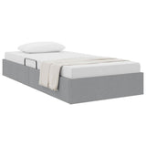 Storage Bed with Headboard Light Grey 90 x 190 cm Fabric 3370043