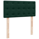 Box Spring Bed with Mattress Dark Green 90x200 cm Velvet 3286213