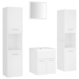 Bathroom Furniture Set White Engineered Wood 3071216
