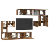 TV Units Wall-mounted 4 pcs Old Wood Engineered wood 3393492