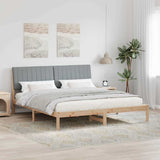 Bed Frame with Headboard Brown 180 x 200 cm Solid Pine Wood 3394403