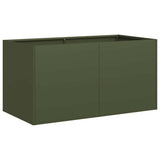 Planter Olive Green 80x40x40 cm Cold-rolled Steel 860671