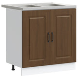 Kitchen Cabinet with Door Kalmar 2 pcs Brown 80 x 46 x 81.5 cm 3315008
