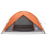 Camping Tent with Rainfly Water-resistant Dome Grey and Orange 42028532