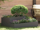 Garden Planter Black 80 x 80 x 50 cm Cold-rolled Steel 873578