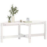 Coffee Table White 118x63x45 cm Solid Wood Pine 822318