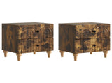 Bedside Cabinet with Drawer 2 pcs Smoked Oak 43 x 34.5 x 48 cm 894076