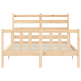 Bed Frame without Mattress Small Double Solid Wood Pine 3192006