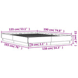 Bed Frame Sonoma oak Engineered wood Double Durable Bed Frame 3209879