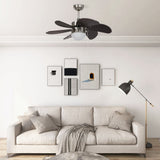 Ceiling Fan with Light 76 cm Dark Brown 51488