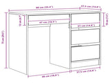 Desk with Drawer White 90 x 37.5 x 75 cm Engineered Wood 869490