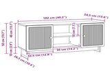 TV Cabinet 102 x 34.5 x 50 cm High Gloss White Engineered Wood 894009