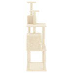 ZNTS Cat Tree with Sisal Scratching Posts Cream 167 cm 172067