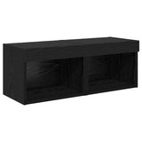 TV Wall Units 8 pcs Black Oak Engineered Wood 3402922